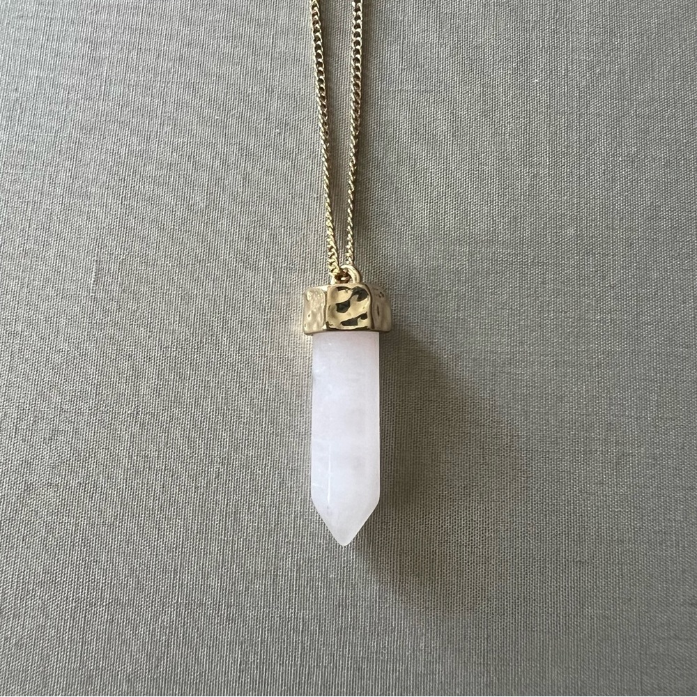 BAUBLEBAR Rose Quartz Crystal Gold Plated Necklace